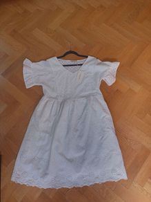 White Cotton Summer Dress - new