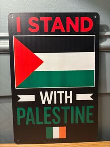 Palestine Tin Metal Sign