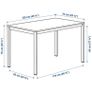 White dining table 125x74 cm Image 2
