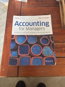 Accounting for Managers book