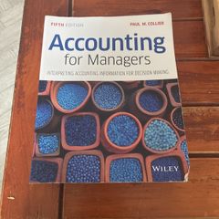 Accounting for Managers book