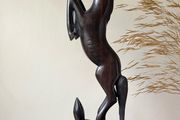 Vintage Ebony Wood Horse