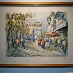 picture famous Parisian landmarks from the 1950s