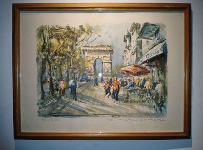 picture famous Parisian landmarks from the 1950s