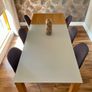Extendable Dining Table - Solid wood and tempered glass Image 3