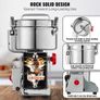2500g Electric Grain Mill Grinder, High Speed 3400W Commercial Spice Grinders, Stainless Steel Pulverizer Powder Machine, for Dry Grains Spices Cereals Coffee Corn Pepper, Swing Type Image 4