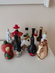 14 Vintage Miniature Liqueur Bottles