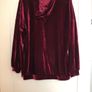 Burgundy Velvet Hoodie Image 2