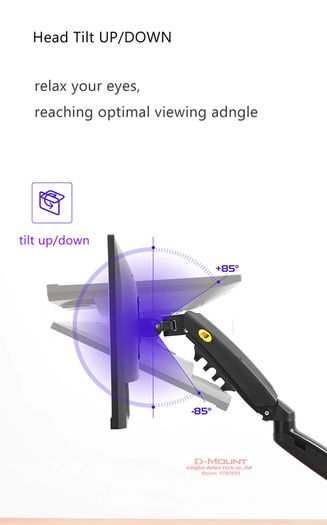 NEW F80+2pc USB3.0 17-30" desktop LED LCD Monitor Holder Arm Gas Spring Full Motion 2-9kg ergonomica dual arm