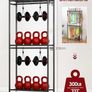 Clothes Rail  Clothes Rack with Shelves & Wheels, Multi-Functional Clothing Rail with Hooks, Sturdy Metal Garment Rack for Bedroom, Laundry, Balcony, 84cm / 31cm / 202cm, Black Image 3