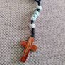 Lourdes rosary beads hand knotted with wooden cross crucifix in good condition with no issues FREE STANDARD POSTAGE INCLUDED Image 3