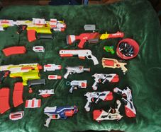 Huge Nerf Gun Collection Lot - Fortnite, Modulus, Laser Tag Set + Storage Box