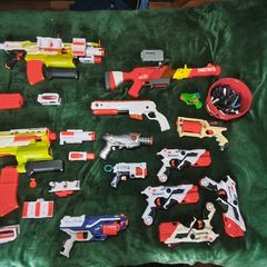 Huge Nerf Gun Collection Lot - Fortnite, Modulus, Laser Tag Set + Storage Box