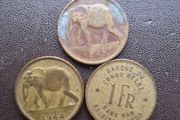 A Lot of 3 coins from Belgian Congo (1944-1949)