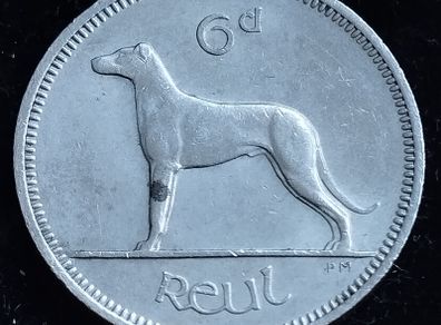 Ireland - 1959 - 6 Pence - Wolfhound - KM.13a - [2741]