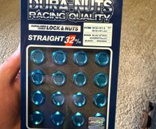 RAYS Duralumin Lock&Nut 20 pieces 19 HEX L32 M12X1.5 Dura-Nuts Blue Anodize