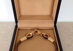 BVLGARI leather bracelet with 18ct gold clasps