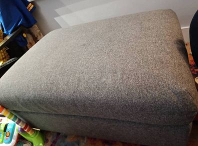 Vimle Footstool Pouffe with storage Grey