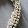 Hanging Wooden Heart with Pearls & White Flowers Image 3