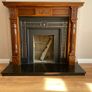 Wooden fireplace includes hearth Image 2
