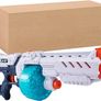 Turbo Fire Foam Dart Blaster, Grey/Blue-Plain Brown Box Image 5