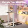 80cm Small Electric Standing Desk Adjustable Height, 4 Memory Height Settings Image 3