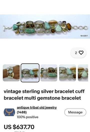 A stunning sterling silver bracelet