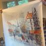 Hand Painted Oil on Canvas - Vintage Parisienne Scene Image 2