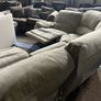 Beige corner manual recliner sofa Image 5