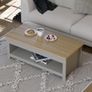 Arlington Coffee Table 1 Shelf Storage MDF Living Room Modern Furniture (Grey) Image 5