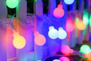 String Lights, ADORIC Festoon Lighting 10M 100 LED Battery Operated Globe Lights Waterproof, 8 Modes Lighting, Decoration for Halloween, Christmas, Festivals (Red, Green, Blue, Yellow)