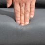 Swivel Lounge Chair with Lumbar Cushion Height Adjustable Dark Grey Metal Base Image 4