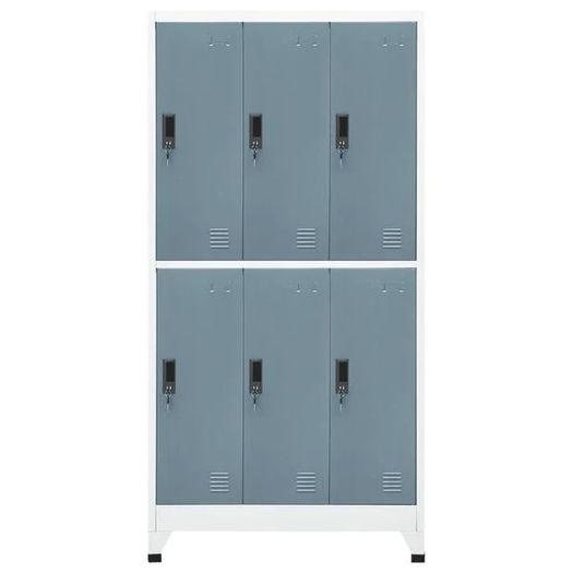 Locker Cabinet Light Grey and Dark Grey 90x45x180 cm Steel