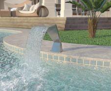 Pool Fountain Stainless Steel 64x30x52 cm Silver