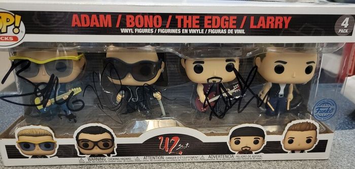 U2 signed Funko pop box set