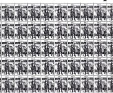 1977 Ireland Anniversaries: Golden Jubilee of the Folklore of Ireland Society (The Shanachie by Jack B Yeats Commemorative Stamps Block of 50 Mint Never Hinged (MNH)