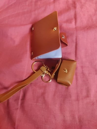 card holder with coin holder keychain