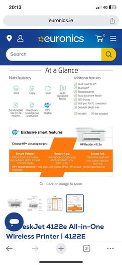HP Deskjet 4122e All In One Printer