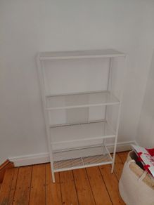 BAGGEBO Shelving unit, metal/white, 60x25x116 cm x 2