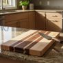 Made to Order Chopping Boards - Serving Trays - Walnut, Ash, Padouk, Purpleheart, Cherry, Maple, Oak - Any Design Boards Image 2
