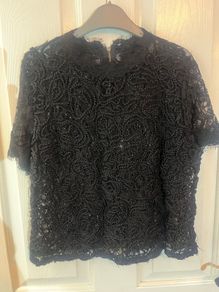 Zara Lace Top - Size 10/12 Black
