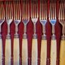 COLLECTOR'S PIECE - Antique Georgian Sterling Silver & Bone Handled Cutlery Set, Sheffield 1824 Image 2