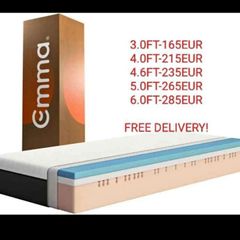 Brand New Full Foam Genuin Emma. Mattresses. Hybrid Pocket Sprung Mattresses Available too. 3ft, 4FT, 4FT6, 5FT AND 6FT SIZES AVAILABLE