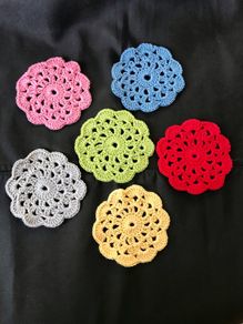 Hand Crochet Set of 6 Coasters