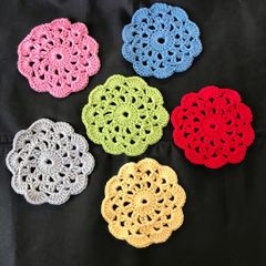 Hand Crochet Set of 6 Coasters