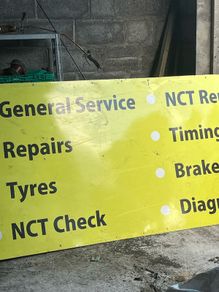 garage sign