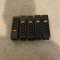5x Well Shin WS-045-0-4 IEC Power Strip 10A 250V Board 1 to 4 with Switch