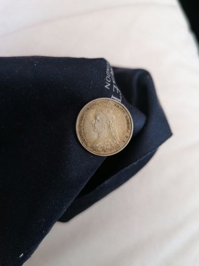 1887 Great Britain Silver 6 Pence Coin