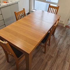 Solid Table and 4 Chairs