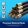 10M Drain Rod Kit with Heavy Duty Gloves & Carry Bag - Professional Flexible Drain Cleaner for Blocked Drains, Sinks, Toilets - Heavy Duty Brass Fittings, Easy Assembly Image 2